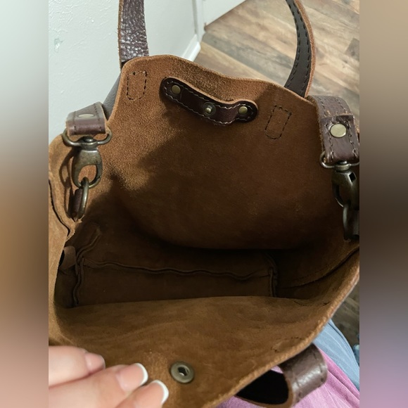 Mini crossbody tote, cold brew color - Picture 6 of 10